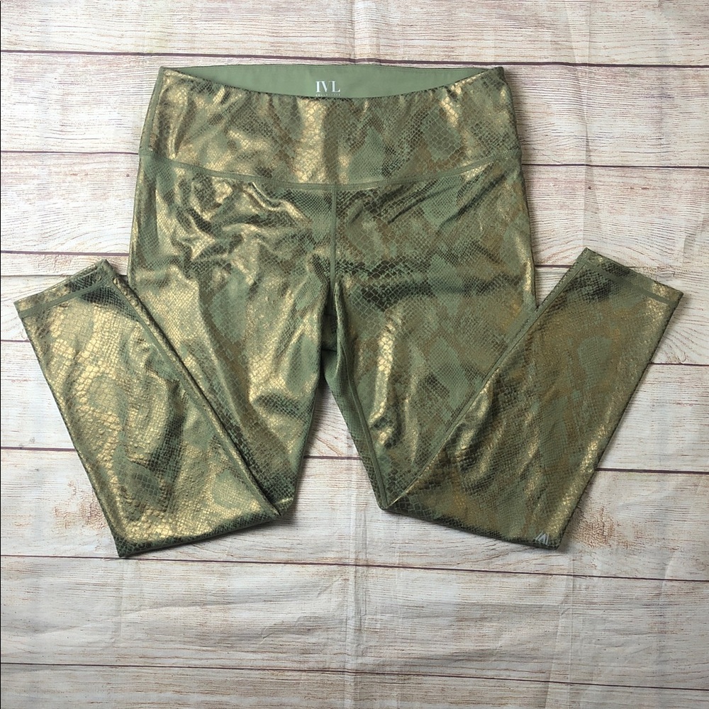 Gold‎ Snake Print Leggings